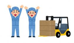 物流倉庫にてフォークリフト業務